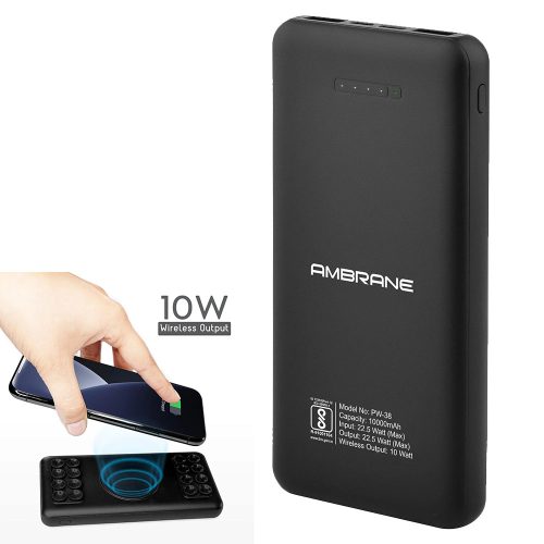 Ambrane PW-38 10000 mAh Wireless Power Bank